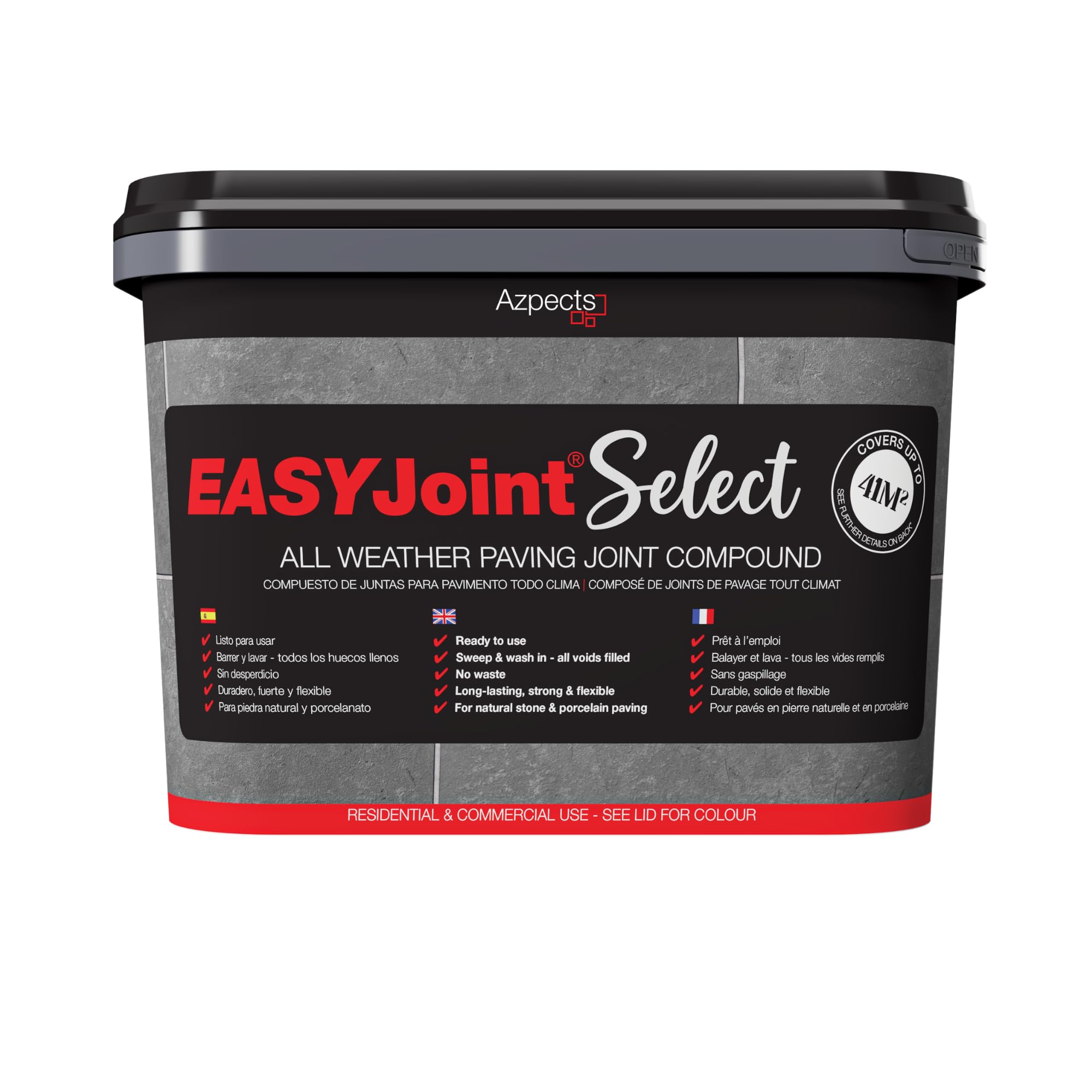 Azpects Easyjoint Select Jet Black Jointing Compound Tub 12.5Kg