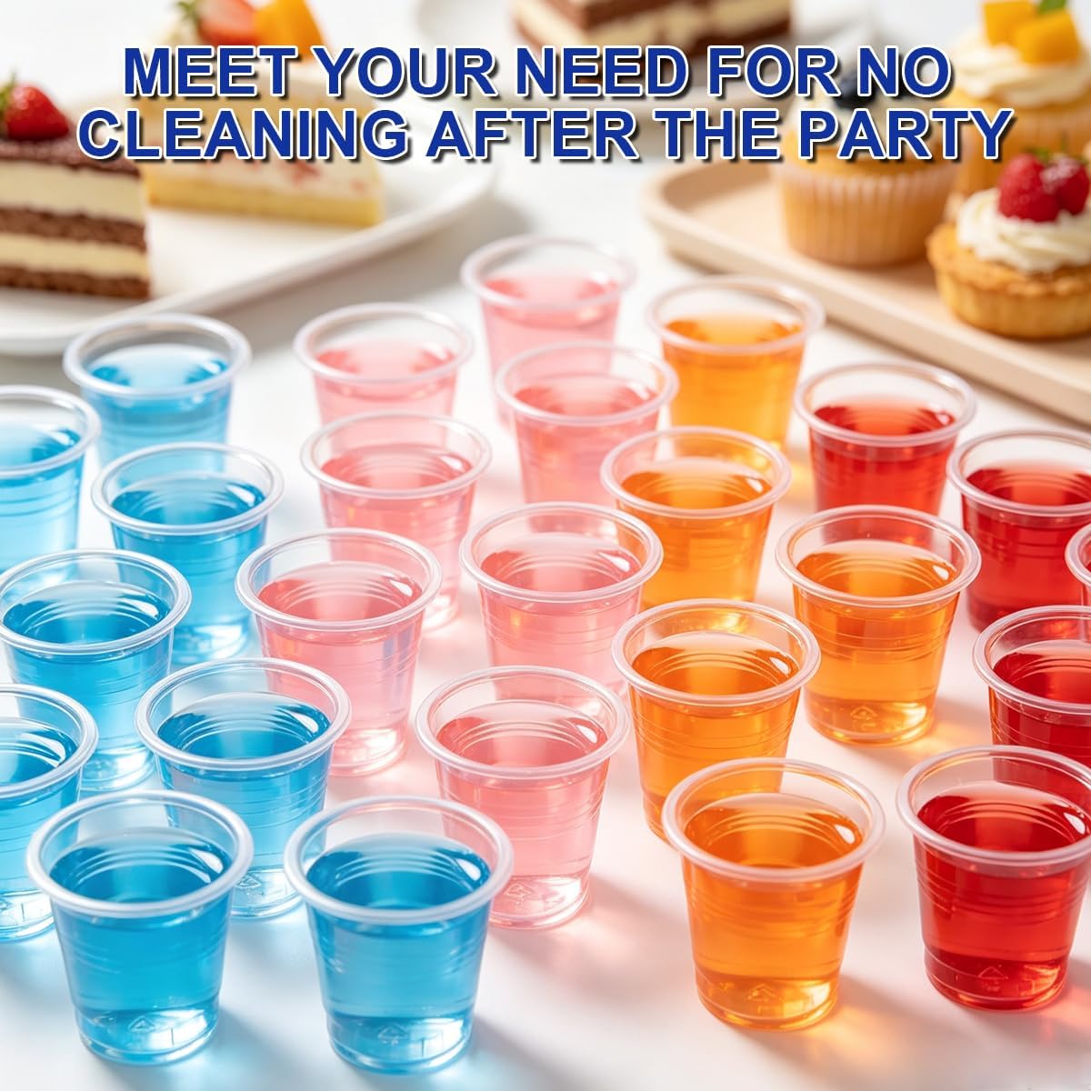 OBTANIM 500 Pack Plastic Shot Glasses Bulk, 1.5 oz Clear Disposable Shot Glass Cups for Bar Restaurants Home Parties Traveling Camping