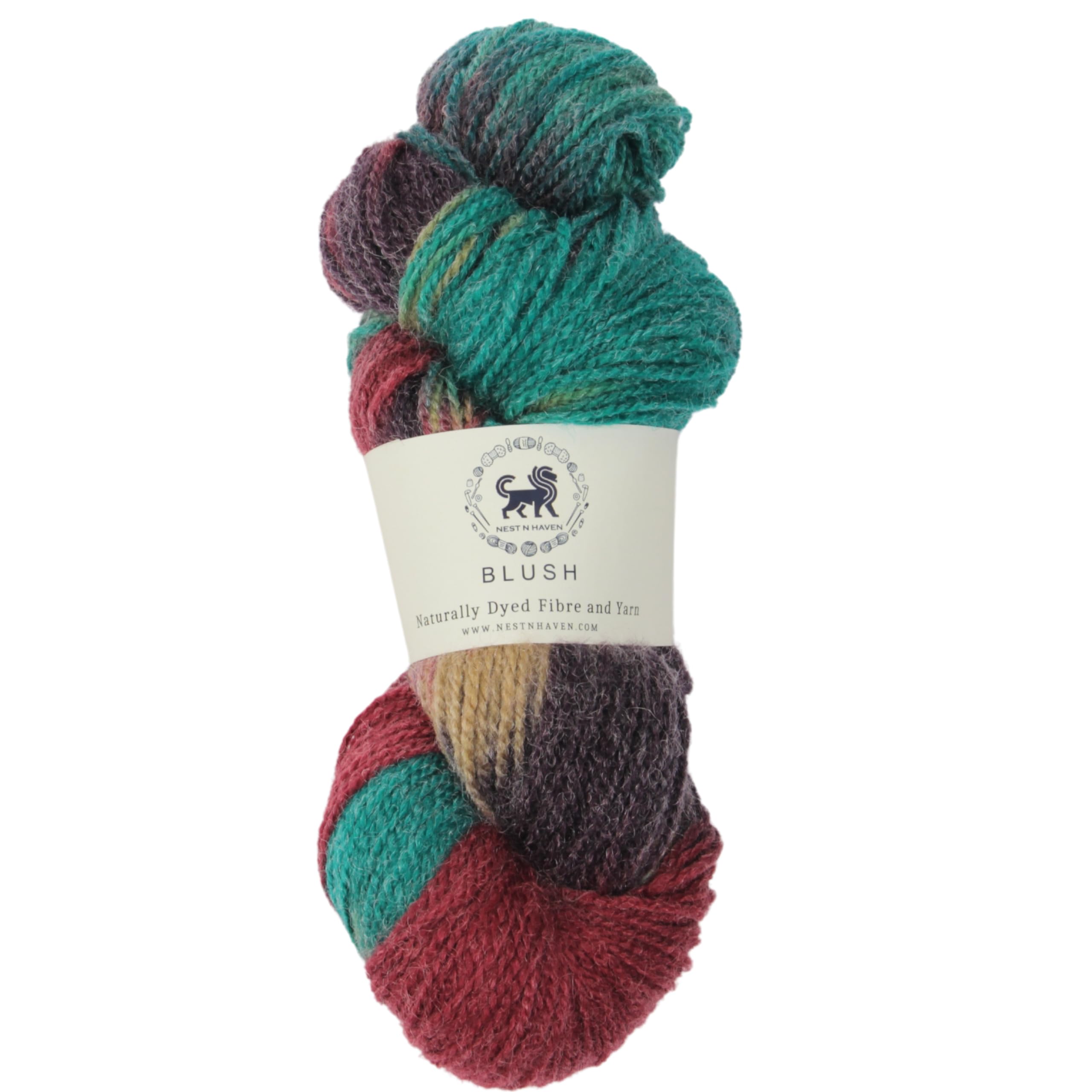 Nestnhaven Blush Acro Wool Multicolour Hand Knitting and Crochet Yarn. Pack of 1 Hank/Lachhi - 100gms Shade no - NNHBLM-006