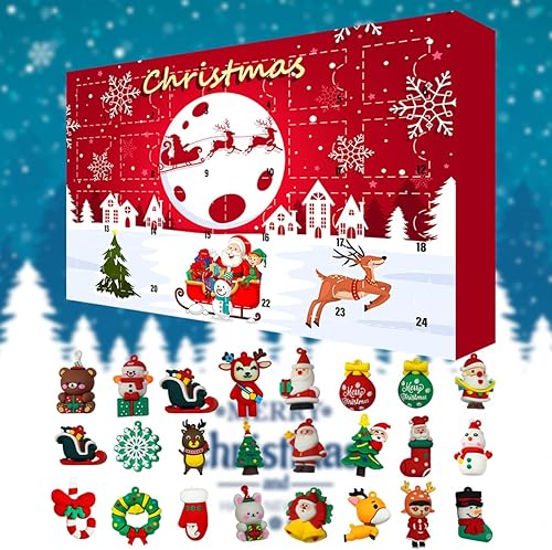 Miniatura 2 de Calendario de Adviento de juguete navideño 2023, caja ciega misteriosa de cuenta regresiva de 24 días, calendario de cuenta regresiva de Navidad con