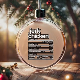 Jerk Chicken Nutrition Fact Funny Thanksgiving Christmas Hanging Ornament
