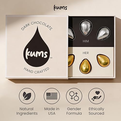 Miniatura 8 de Kums Tabletas de Chocolate Oscuro (1 Caja) para Hombres y Mujeres