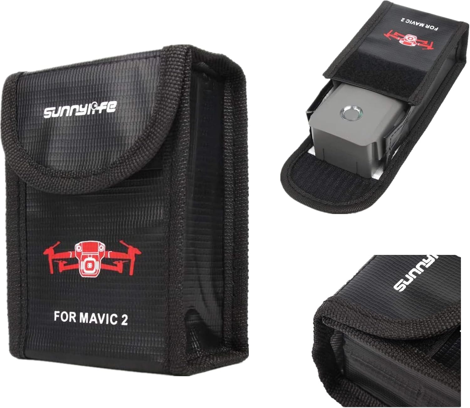 RotorLogic Mavic 2 LiPo Battery Safety Storage Bag for 1pc DJI Mavic 2 Pro/Zoom Drone Flight Battery (2-Pack)