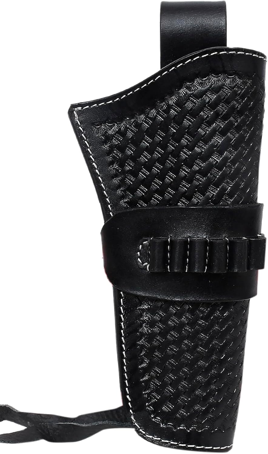 Western Leather Holster for Colt Army & Heritage Rough Rider | Cowboy-Style Revolver Holster with Ammo Loops | Fits Right-Handed
