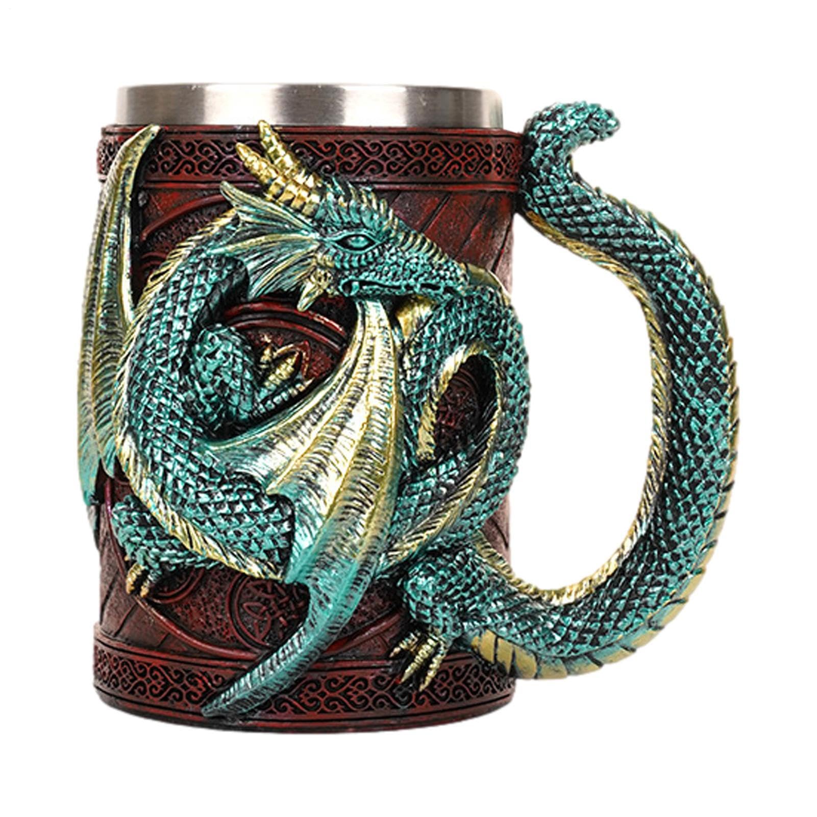 Generico Café Dragón | Café Cerveza 3D con Diseño de Drago,De Acero Para