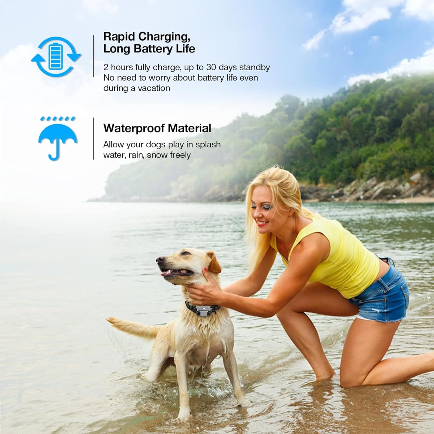 Design et fonctionnalités du collier anti aboiement Bubbacare