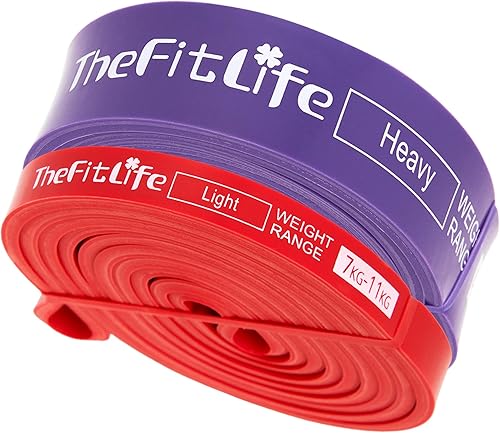 TheFitLife Bandas de asistencia para dominadas, bandas de resistencia para entrenamiento, bandas largas de entrenamiento para ejercicio, banda de
