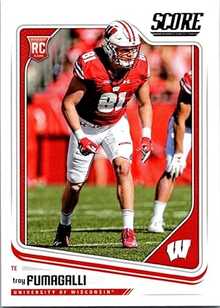 Amazon Com 2018 Score 427 Troy Fumagalli Wisconsin Badgers Rookie Rc Football Card Collectibles Fine Art