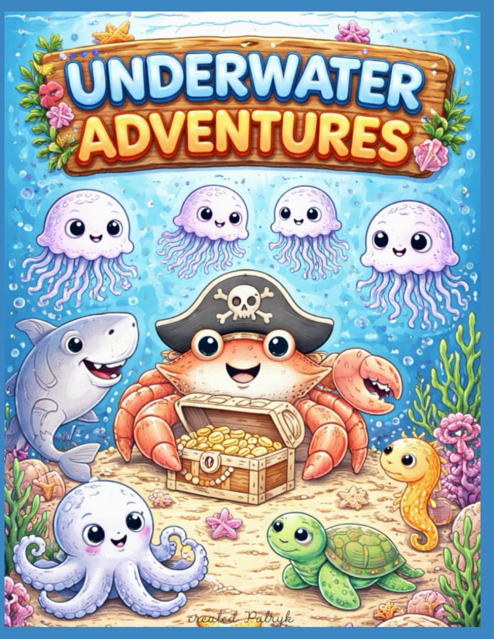 Ocean Adventure Coloring Book for Kids: Fun Underwater Animals, Pirates, Mermaids and Sea Creatures for Kids Ages 4-8
