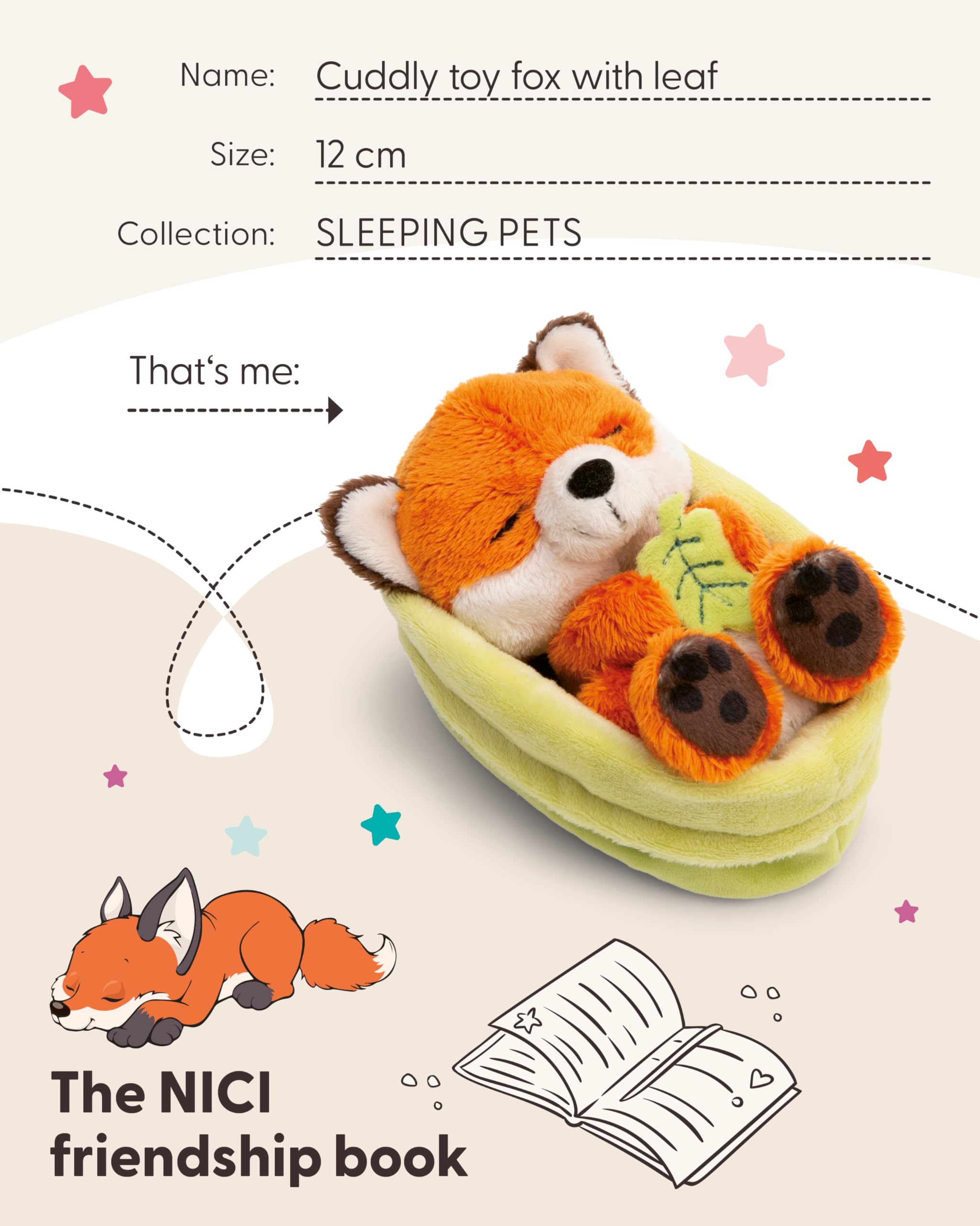 NICI Peluche Renard Fridalie 25 Cm – Fourrure Douce, Câlin, Éco-Responsable, Pour Enfants Et Adultes