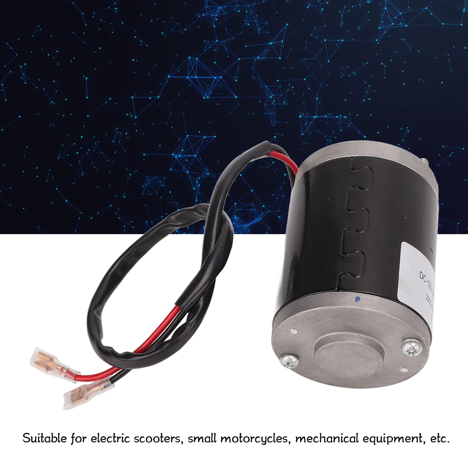 BuyWeek Motore Spazzolato, 12V 120W 5000 RPM Scooter Motor in Alluminio Mini Motore a Spazzola con Albero a D