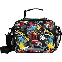 Monster Truck Lunch Box for Girls Boys Lunch Bag Cooler Containers Kids Insulated Lunchbox Reusable Tote for School Picnic Daycare