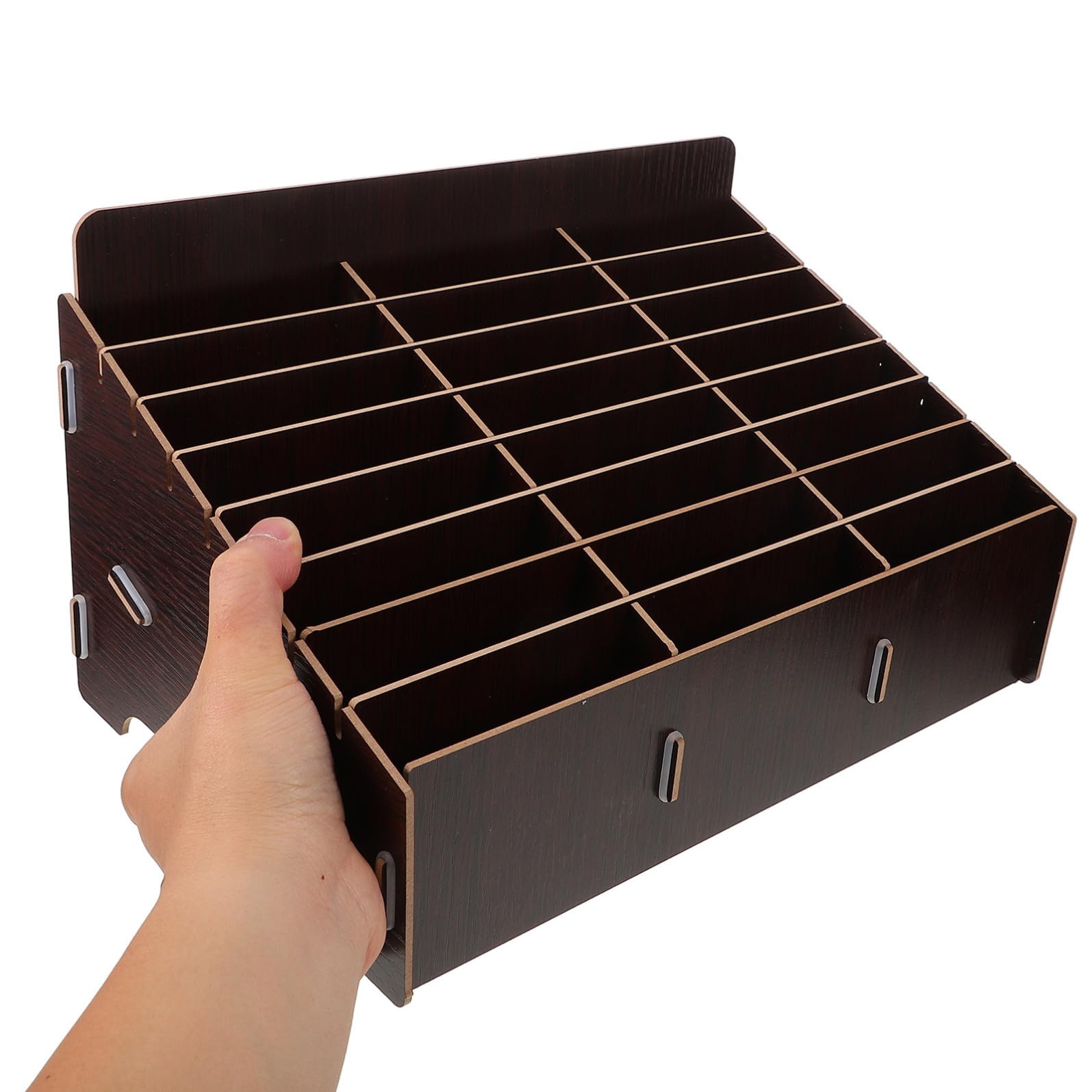 HANABASS Organizer da Scrivania in Legno Scatola Portaoggetti Scomparti Multipli per e Piccoli Oggetti per Camera e Spazio di Lavoro