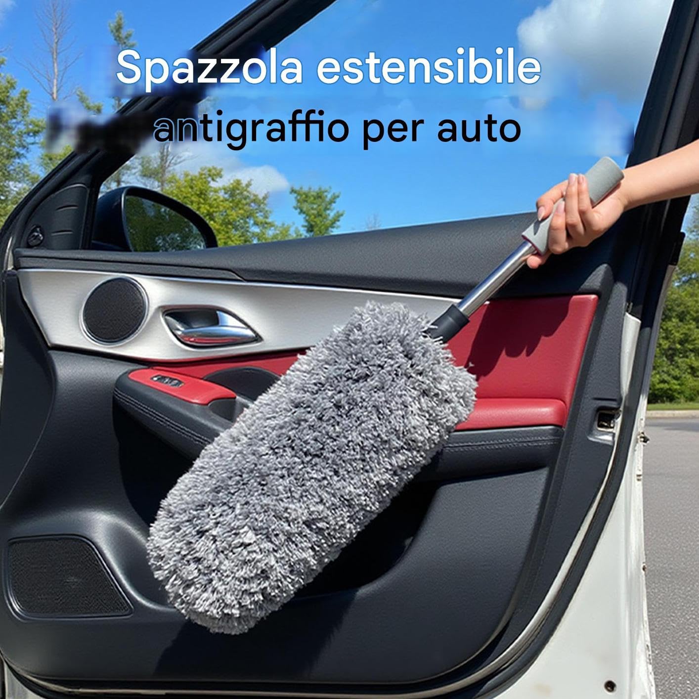 Plumero Para Coche Exterior Cepillo Automotriz Extensible Sin Rayaduras | Cepillo De Polvo Para Coche Para Limpieza Y Cuidado De Automóvil Y Camión Exterior Tablero Parabrisas Ventilación Ventana