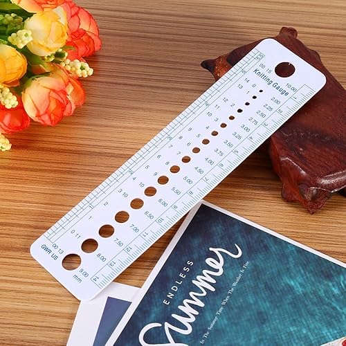 Miniatura 4 de Regla, calibre de tejer tamaños de calibre de 0.079 in a 0.394 in