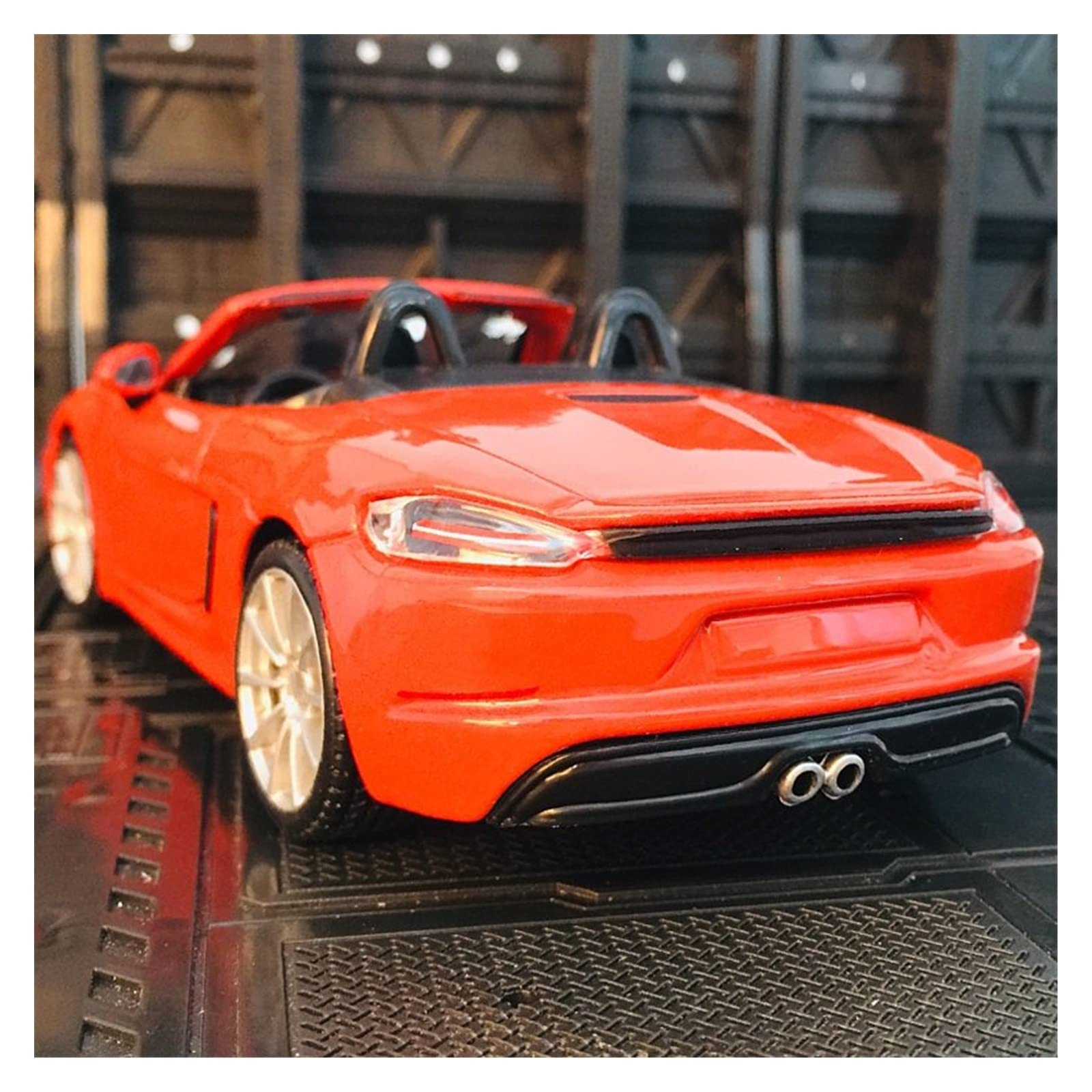 Modelo De Coche De Aleación De Metal 1:24 para Porsche 718(Blue)