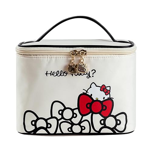 Bolsa de cosméticos de viaje, bolsa de lavado de maquillaje con organizador de cremallera, portátil, con asa, bolsa de almacenamiento con espejo