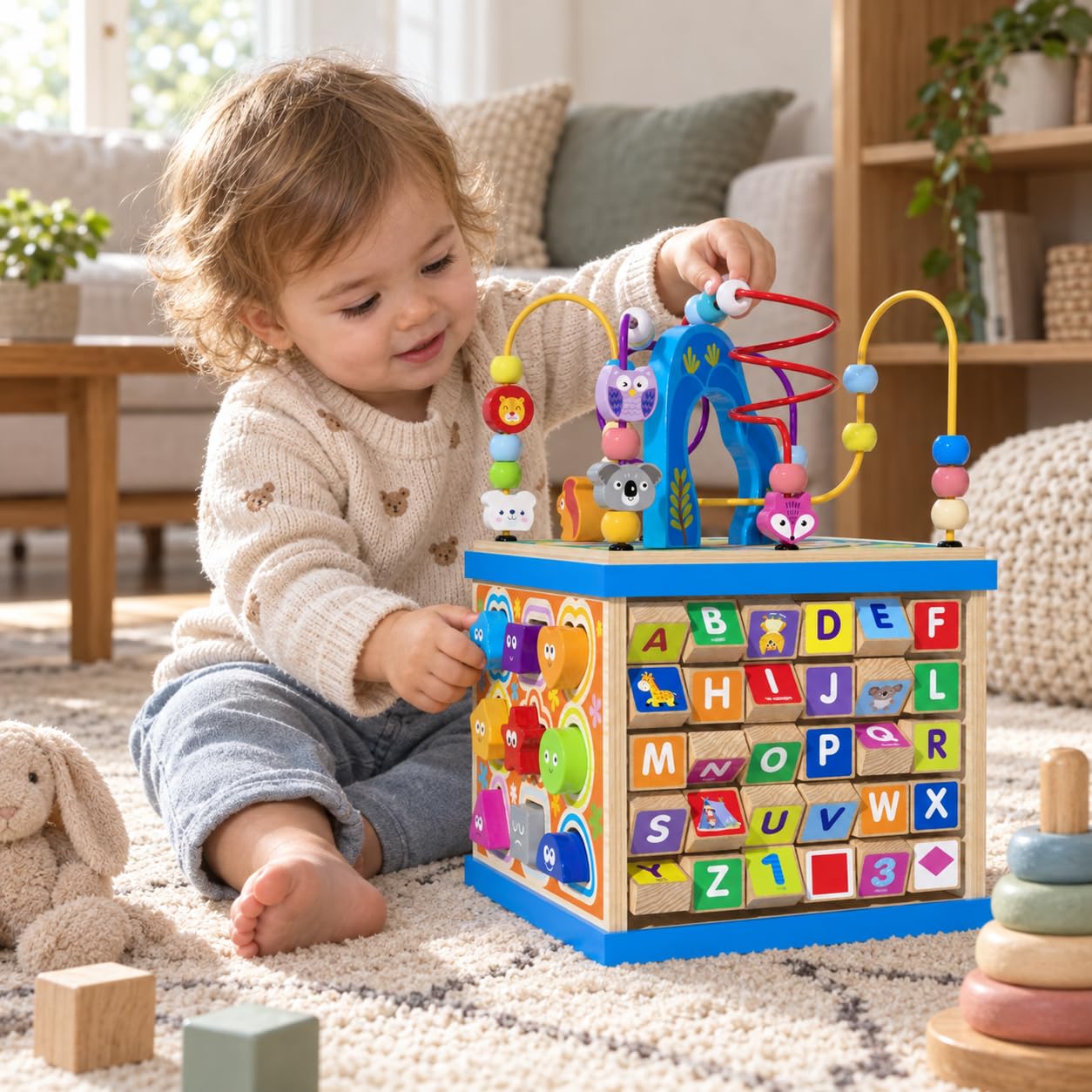 Cubo di attività in Legno Educativo, 5 Lati con 1.34kg