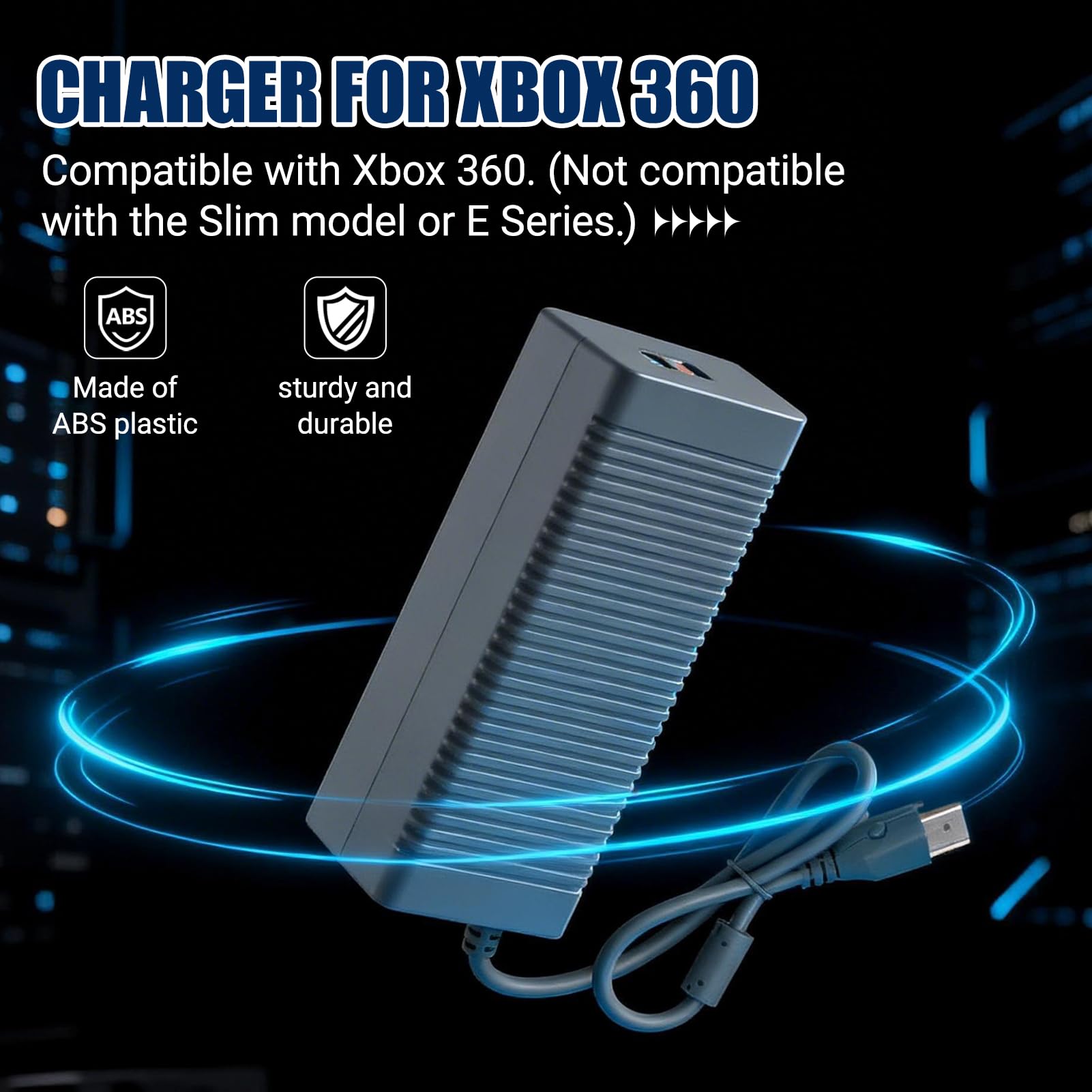 Adaptador de Corriente genérico 360 para Consola de Juegos, Cargador de Fuente de alimentación con Cable de alimentación, Adaptador de transmisión, Fuente de alimentación,
