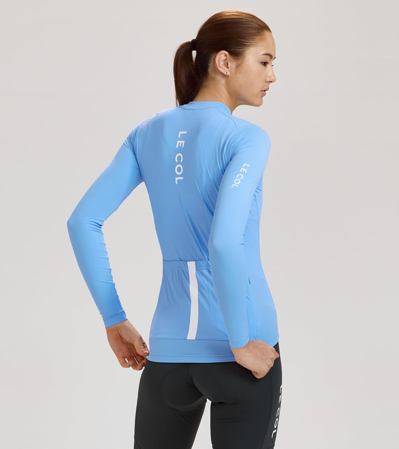 LE COL Women’s Pro Long Sleeve Jersey | Breathable Cycling Shirt | Rear Pockets, Force Lycra Construction, Zip Closure