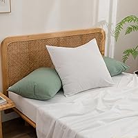 Vista 46 de BESTOUCH Funda de almohada 100% algodón lavado para cabello y piel, tacto de lino, suave, cómoda, transpirable, juego de 2 fundas de almohada