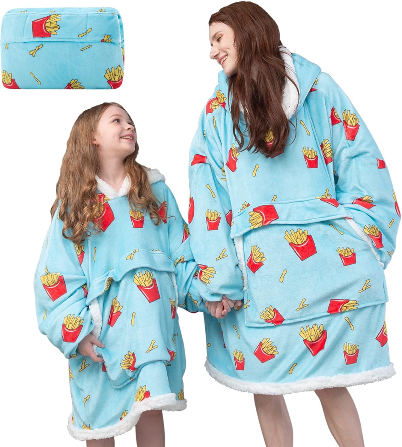 Yescool Wearable Blanket Hoodie for Kids, Oversized Hoodies