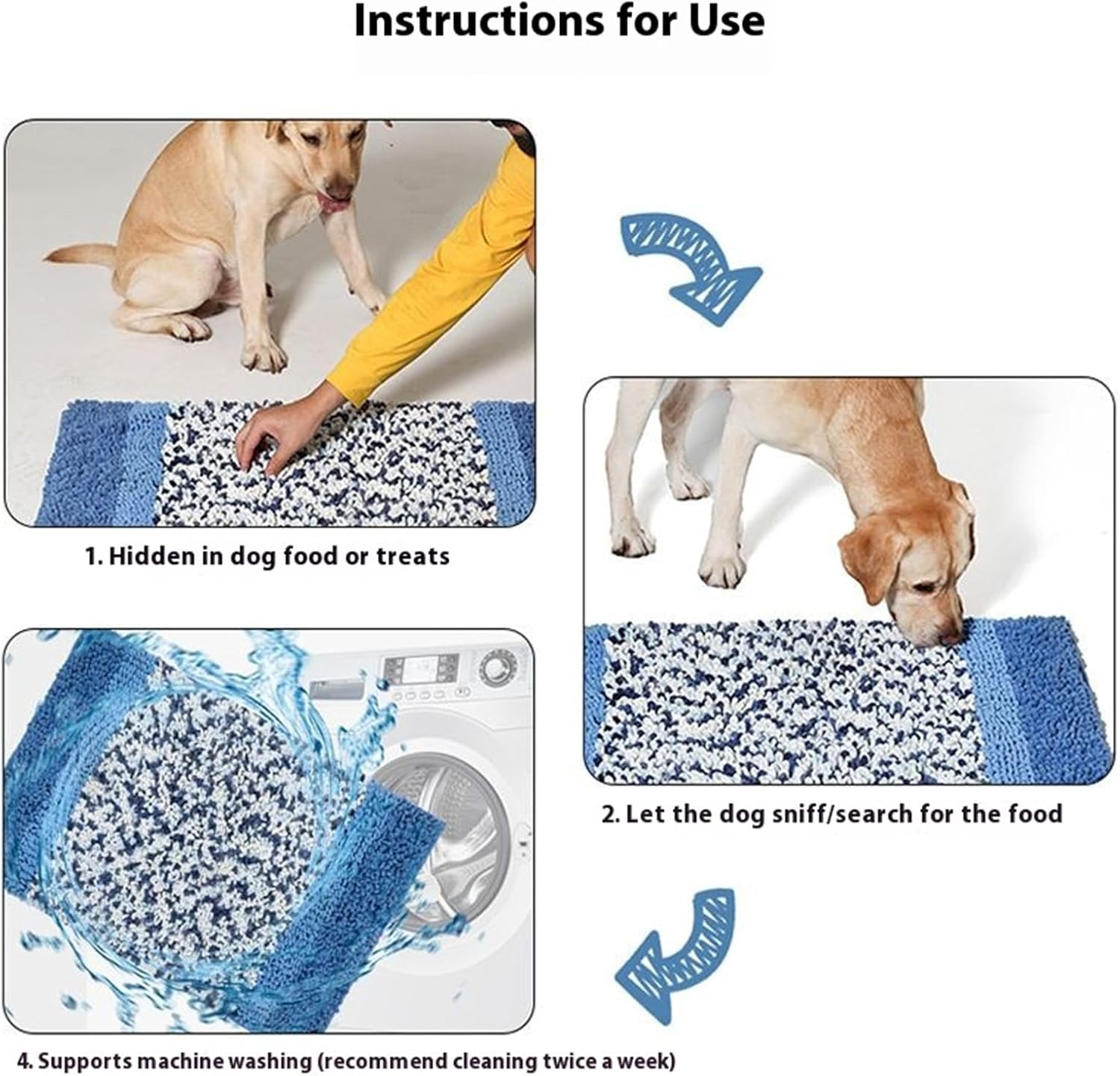 Dog Enrichment Pad - Interactive Sniffing Trainer for Puppies Encouraging Foraging Instincts and Mental Stimulation Supporting Focus, Calmness, and Play Suitable for Indoor Training, Feeding