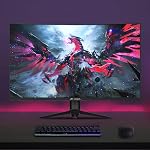 CRUA 32'' Curved Gaming Monitor 240Hz, FHD 1920 * 1080P VA Computer Monitors, Support FreeSync, 120% sRGB, 1800R, Low Blue Light, HDMI 2.0 & DP 1.4, Wall Mountable Installs/Tilt Adjustable-Black
