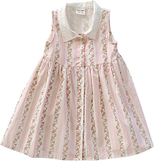Vestido de verão para meninas sem mangas com estampa floral, vestido de princesa, vestido de festa de dança, roupas para meninas de 5 anos