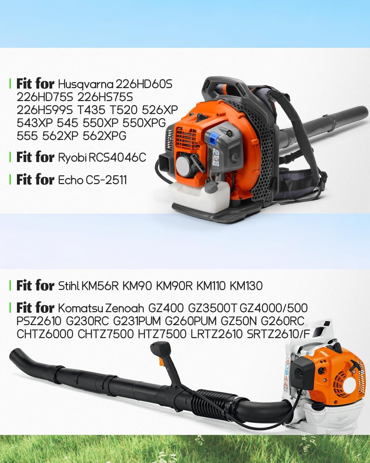 10 Pcs CMR7H 3066 Spark Plugs, Fit for Husqvarna Ryobi Stihl Efco Komatsu Zenoah Oleo Mac Redmax McCulloch Poulan Lawn Mower Trimmer Blower Chain Saw Brushcutters Etc