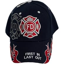 Fire Dept Department FILO First in Last Out Shadow Blue Hat Cap