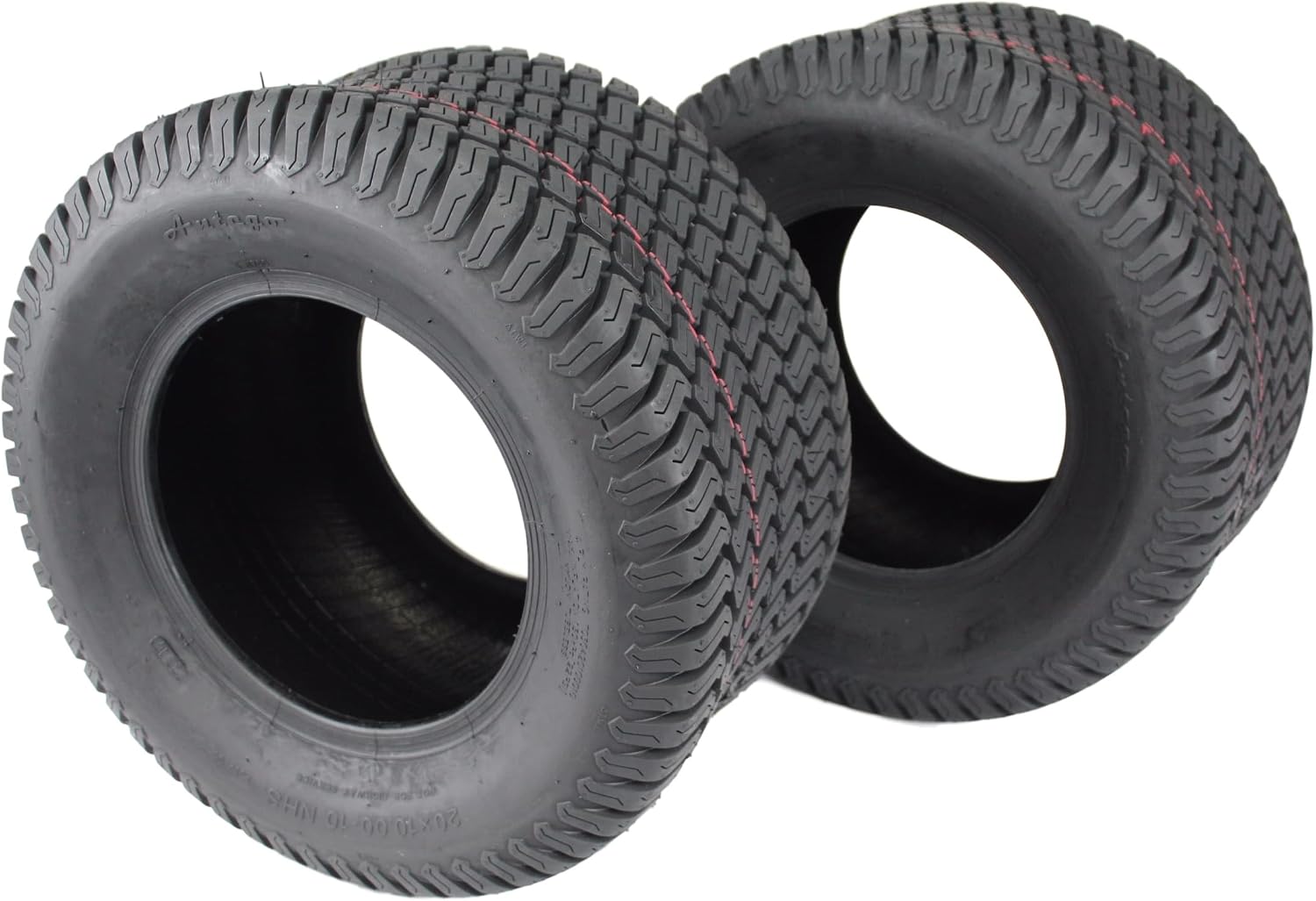 2x 20x10.00-10 4-Ply Turf Tires for Lawn Mower