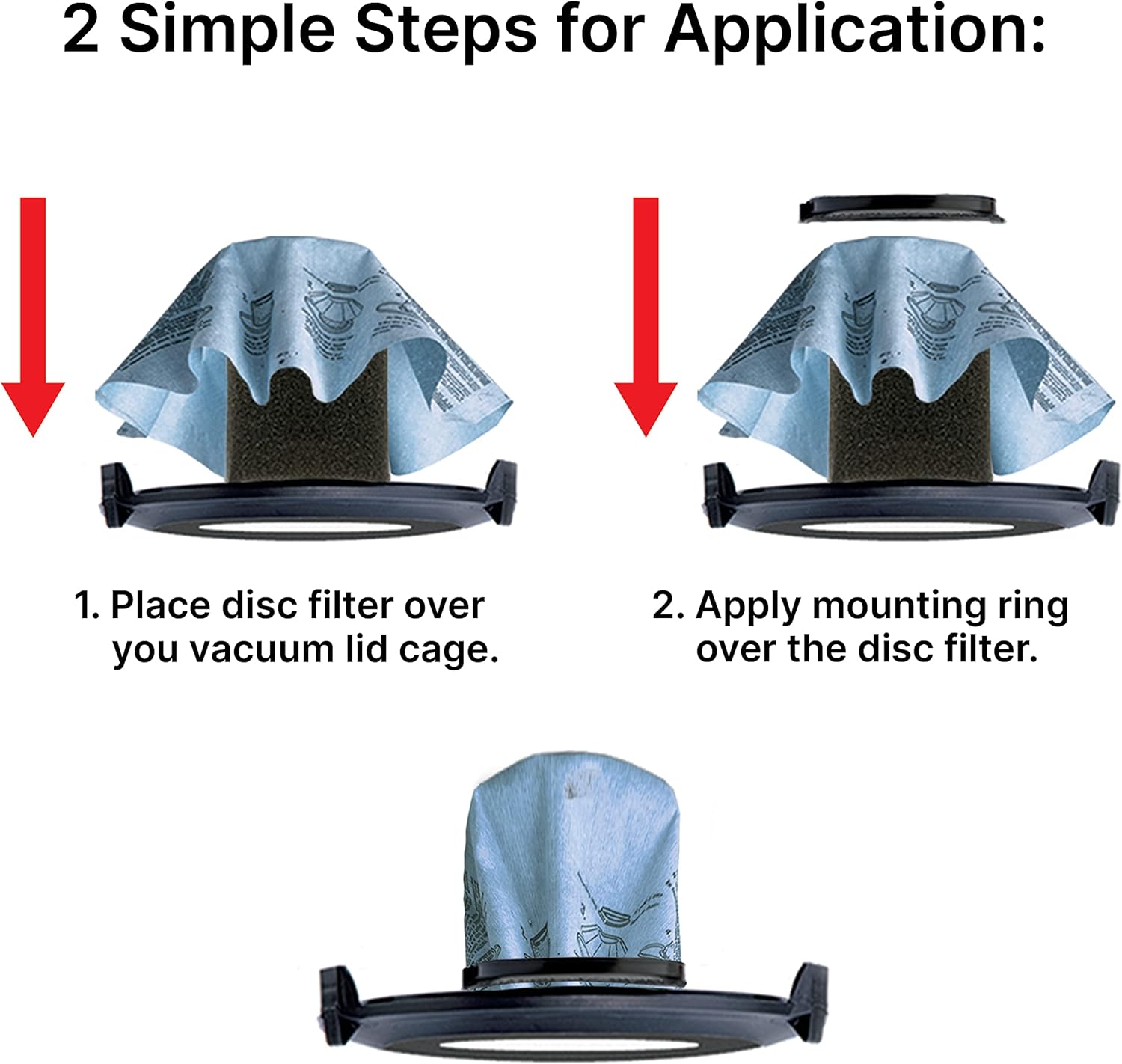 Shop-Vac 9010733 Reusable Dry Filters with Mounting Ring, Fits Shop-Vac Model No. 90585 Foam Sleeve, (9 Pack)