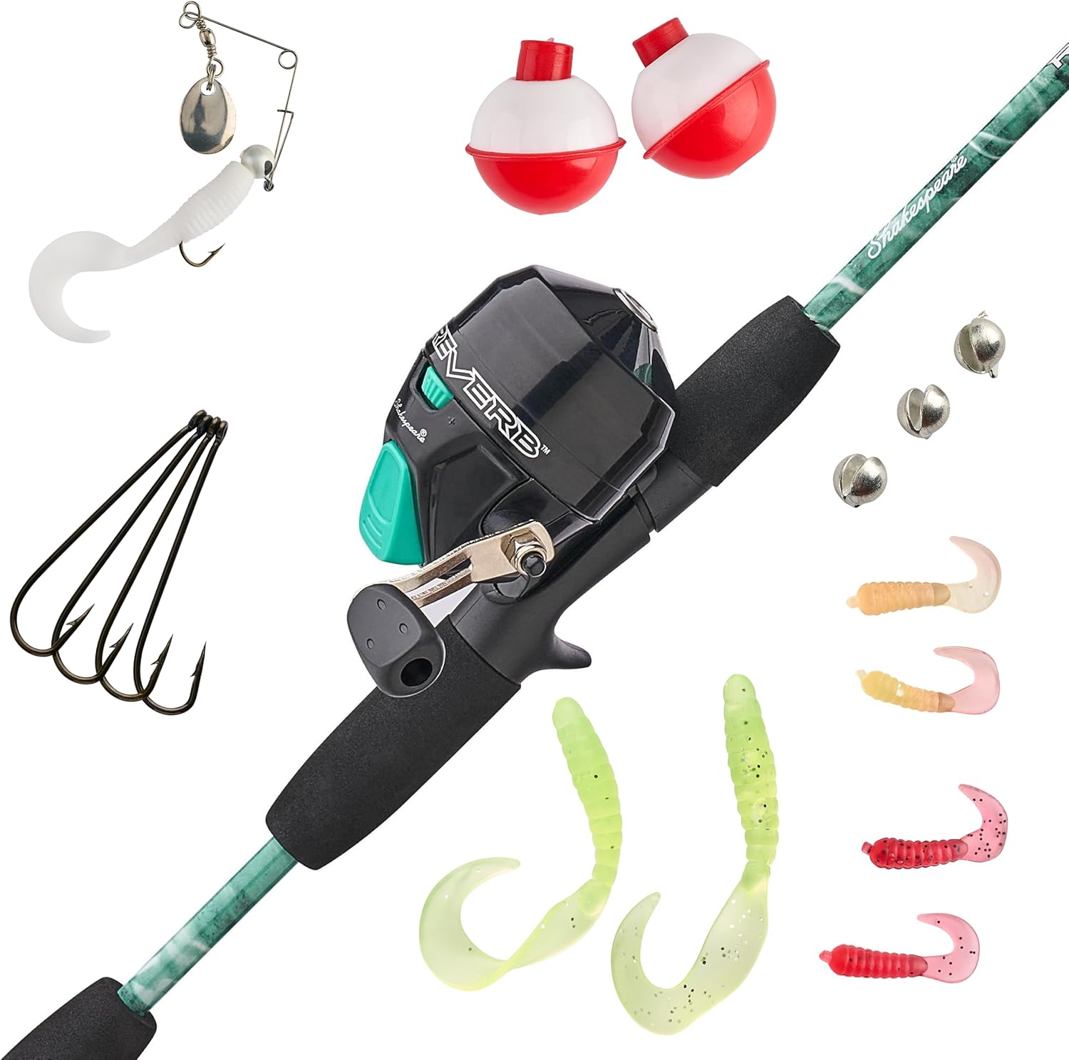 Shakespeare Reverb Spincast Reel and Fishing Rod Combo