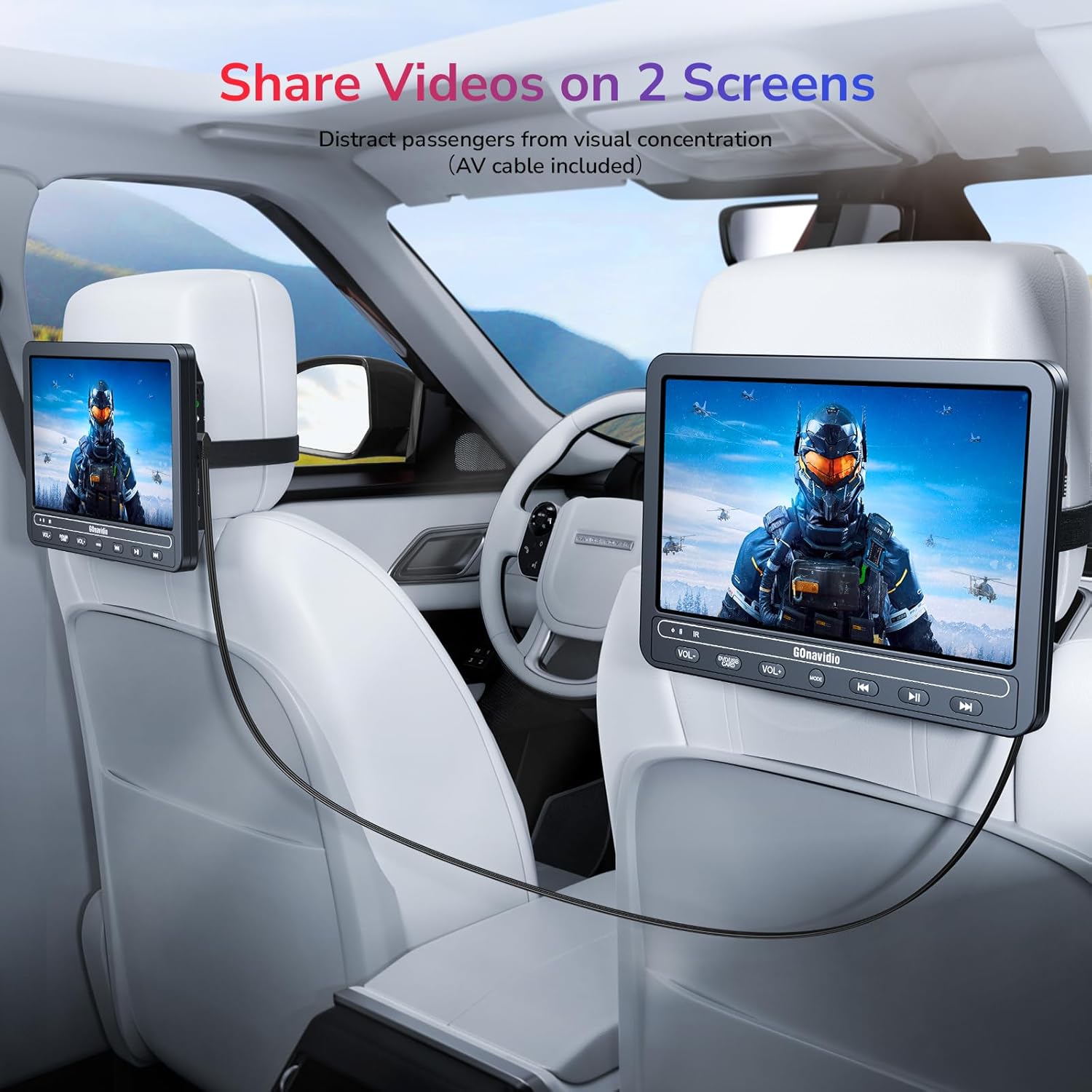GOnavidio 10.1" Portable DVD Players with HDMI Input