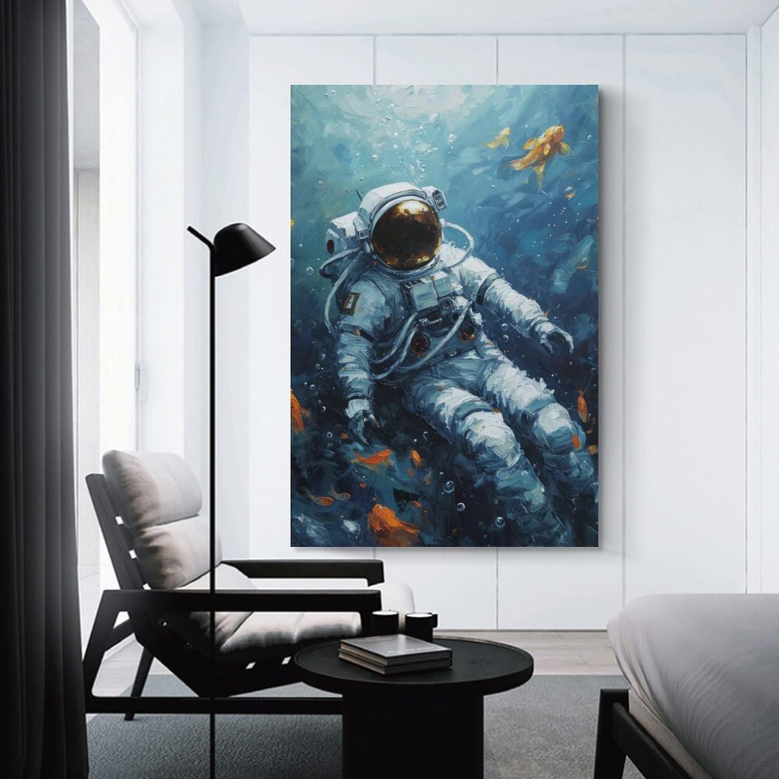 Junmoney Cosmic Dive Canvas Wall Picture 20x30inch(50x75cm), for Living Room, Bedroom Or Apartment Walls, Modern Wall Decor for Cosy Interiors