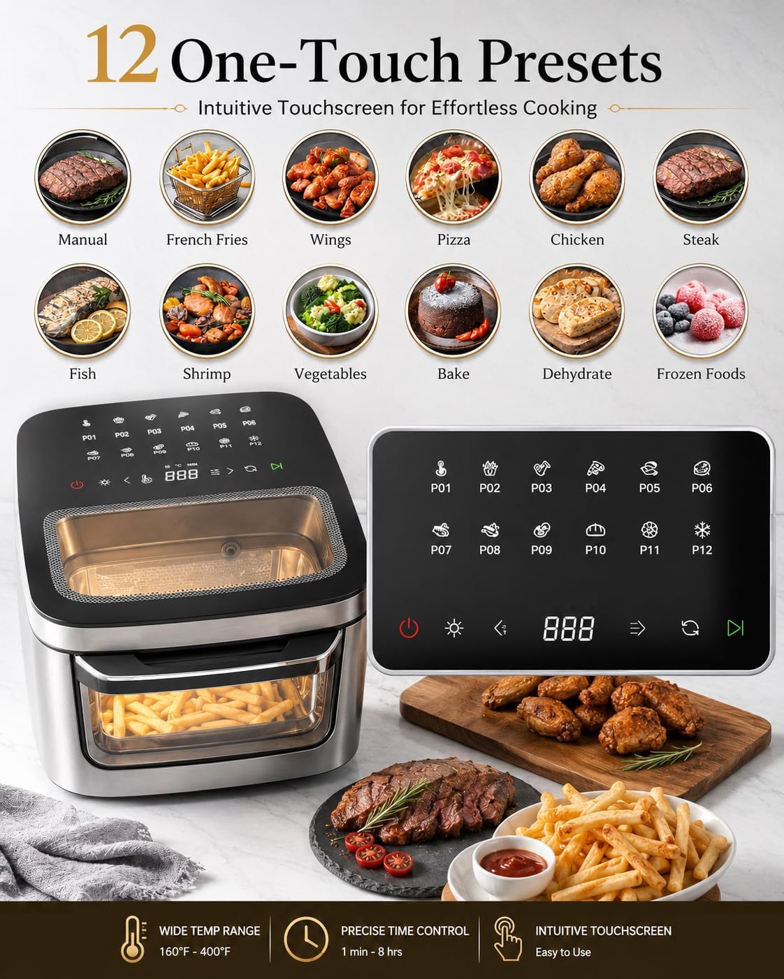 Yedi PureView Air Fryer Oven 12.7 Qt with Dual Viewing Windows
