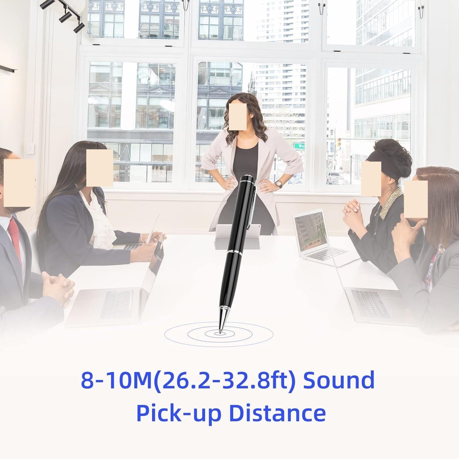 2 penne registratore digitale - attivazione audio, cavo USB e tappi for le orecchie, for lezioni, riunioni e interviste, apparecchiature di registrazione professionali