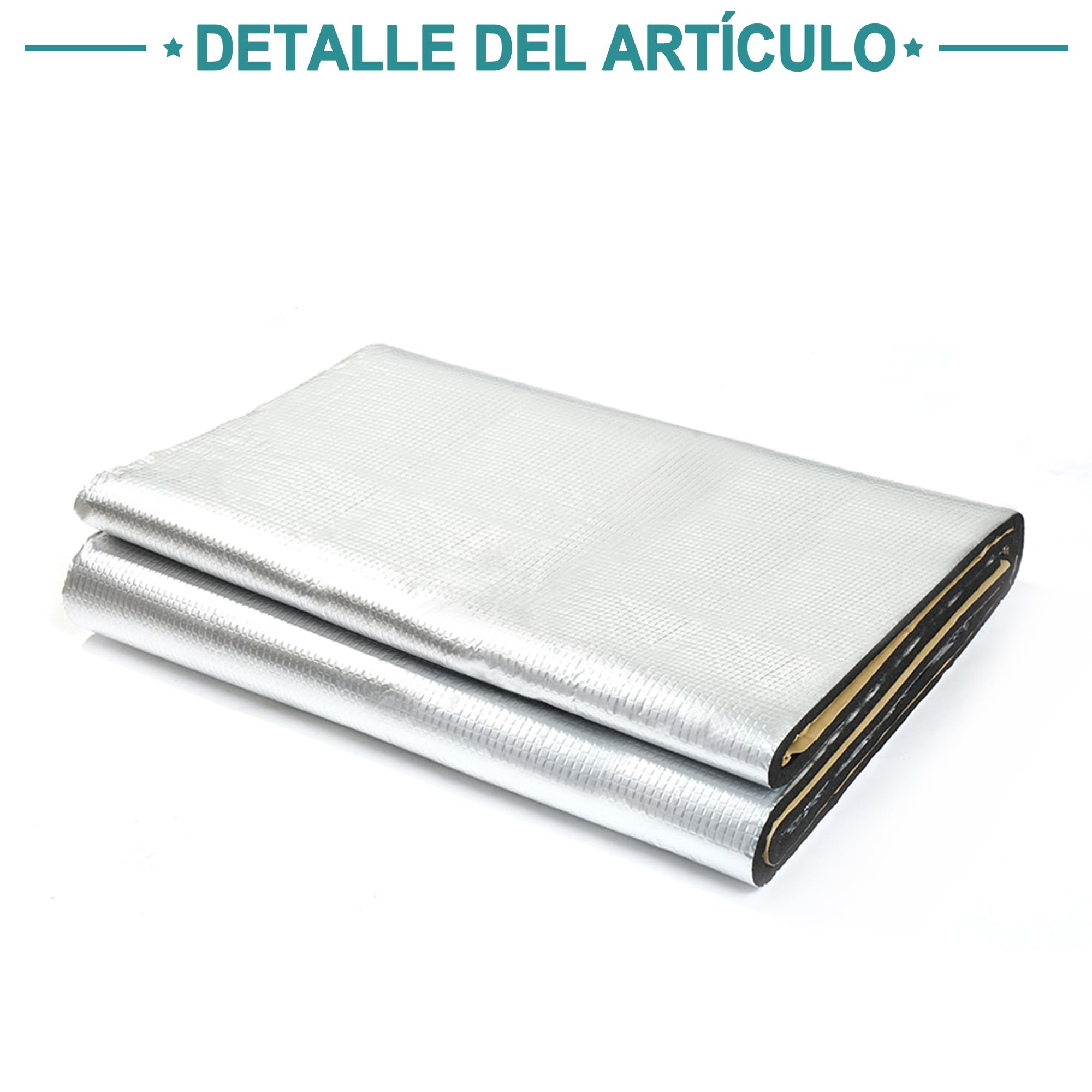QUARKZMAN 1.52㎡ Adhesivo Aislante térmico con Rueda de Empuje para Coche, 10 mm, insonorizante, capó (152 x 100 cm)