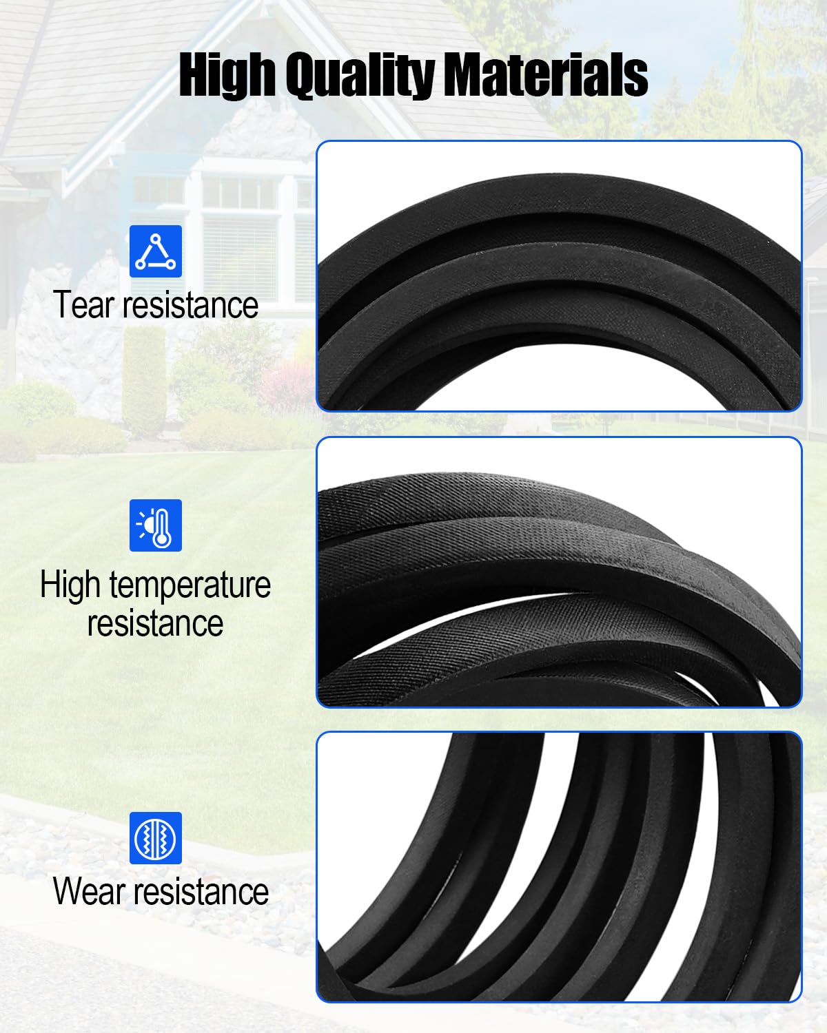 M172963 Deck Belt Fit for John Deere Z515E Z530M Z530R Z535M Z540M Z540R Z545R Ztrak 60" Lawn Mower, Drive V-Belt Replace 16980