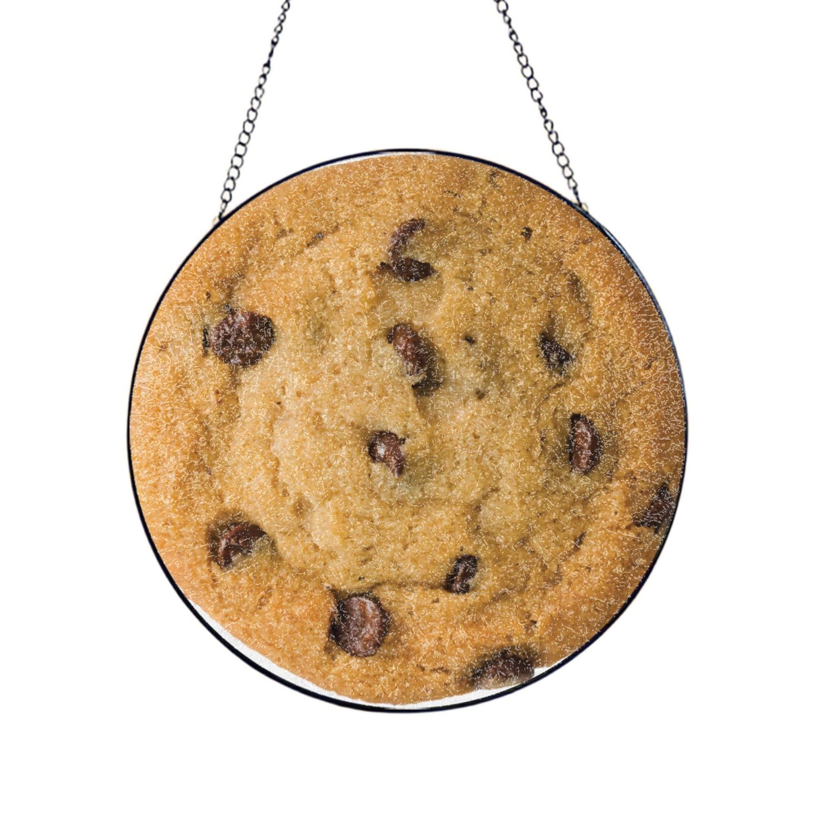 Phayah Chocolate Cookie Print Glass Window Hanging Sun Catchers Suncatcher Decor For Birthday For Home Garden Porch 6in（15cm）