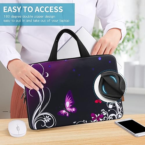 Miniatura 4 de iColor 11 11.6 12 12.1 12.5 pulgadas, funda de transporte para laptop, funda para Chromebook para laptop, funda de neopreno para Apple MacBook Air