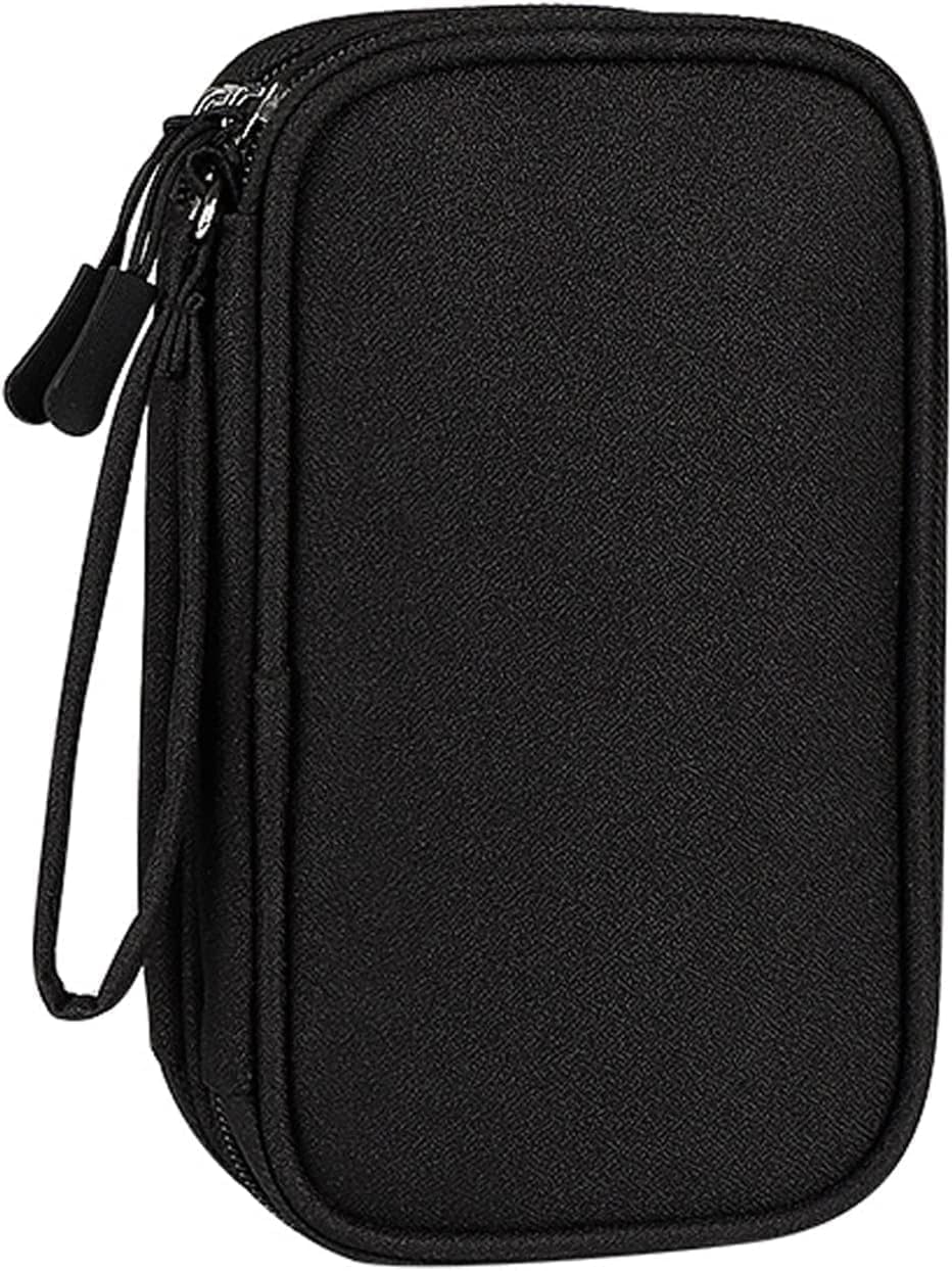 ANBOWEI Travel Cable Organizer Bag, Portable Small Gadget Bag Cable Pouch, Waterproof Electronics Accessories Tidy Bag, for Data Cable, Charger, Adapter, Power Bank Hard Disk(Black) ANBOWEI Travel Cable Organizer Bag, Portable Small Gadget Bag Cable Pouch, Waterproof Electronics Accessories Tidy Bag, for Data Cable, Charger, Adapter, Power Bank Hard Disk(Black)