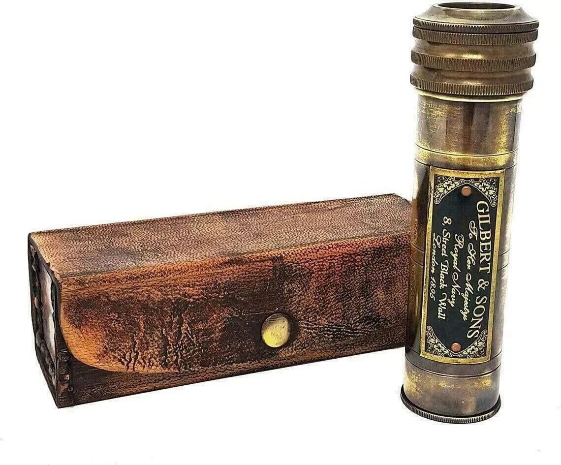 Amazon.com: Gilbert & Sons Royal Navy Telescope – Vintage Brass
