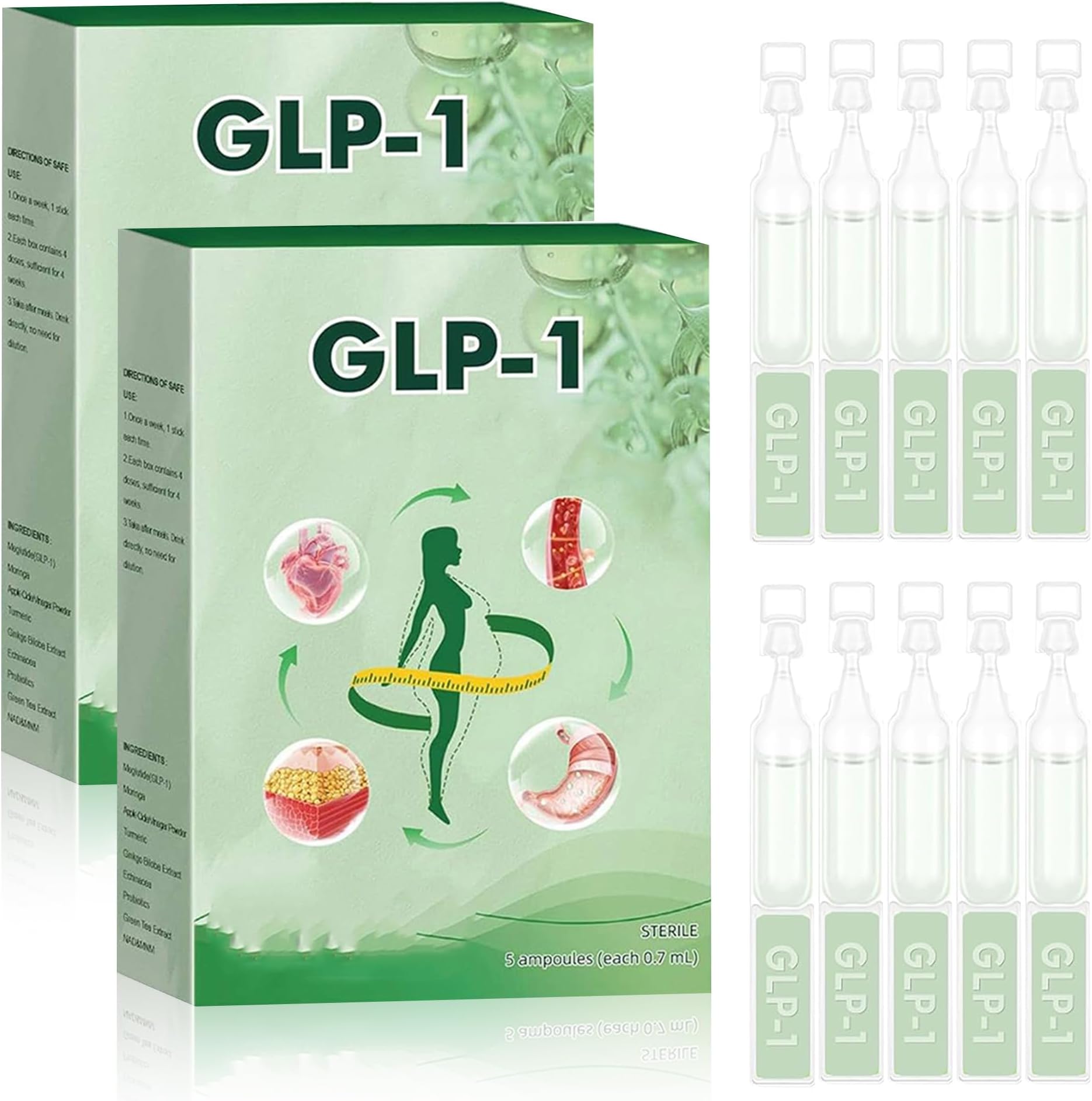 2025 New Glp-1 Oral Solution, GLP-1 SIX-in-ONE Solution Oral Liquid,GLP-1 Moringa Drops, Natural GLP-1 Drops for Women and Men 10-Pack