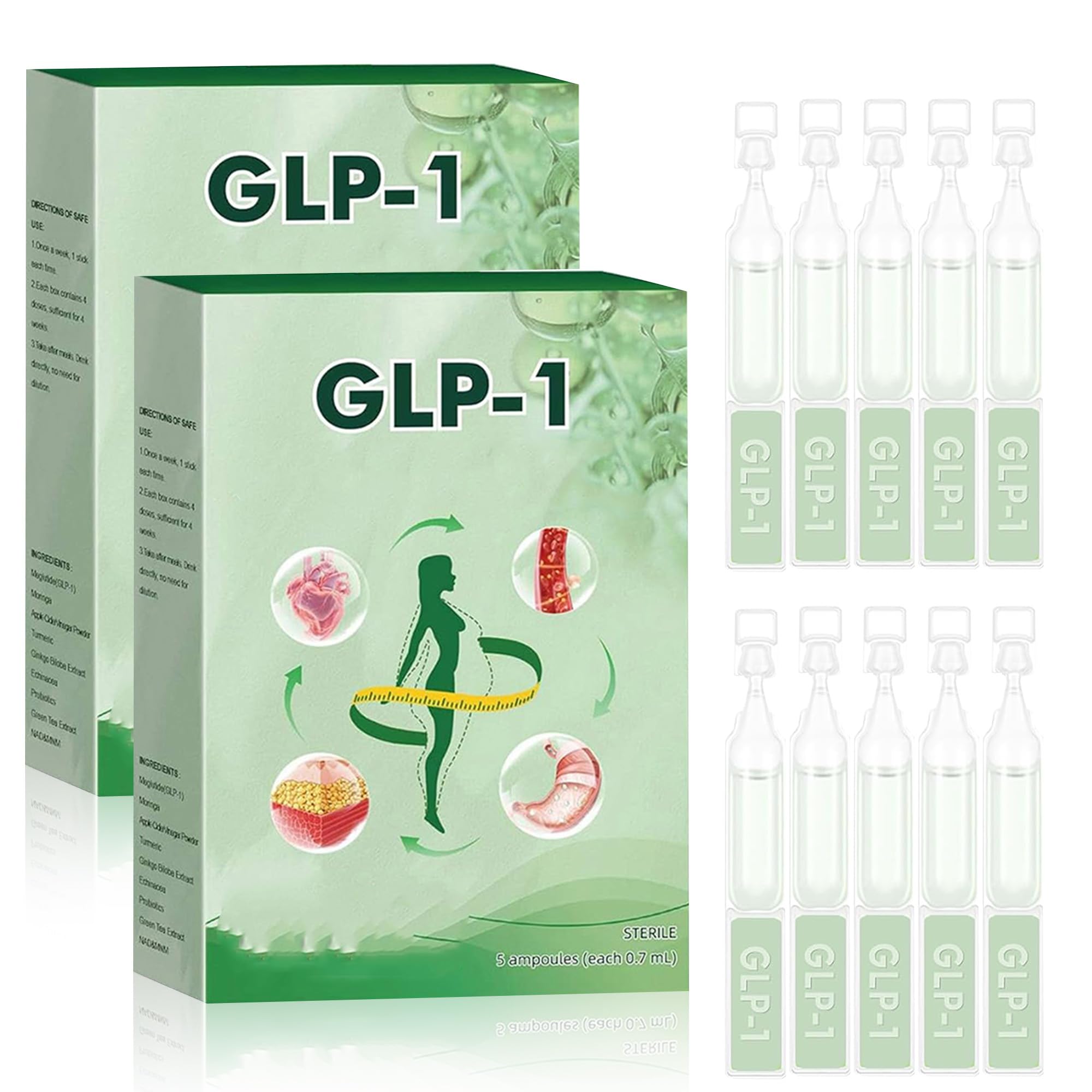 2025 New Glp-1 Oral Solution, GLP-1 SIX-in-ONE Solution Oral Liquid,GLP-1 Moringa Drops, Natural GLP-1 Drops for Women and Men 10-Pack