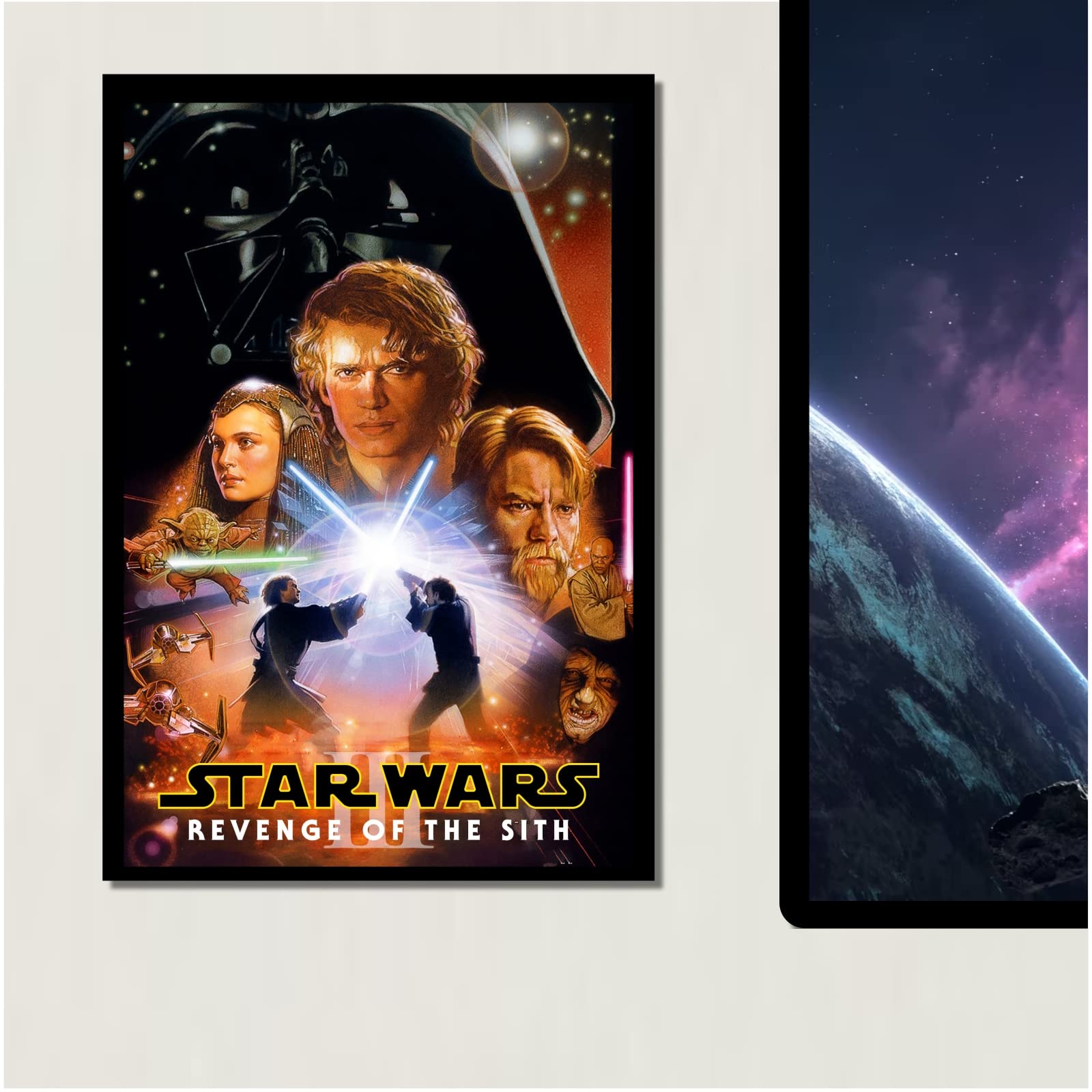 Poster Métal Star Wars Displate - Montage Magnétique - Taille L 67,5x48cm - Episode III Revenge Of The Sith