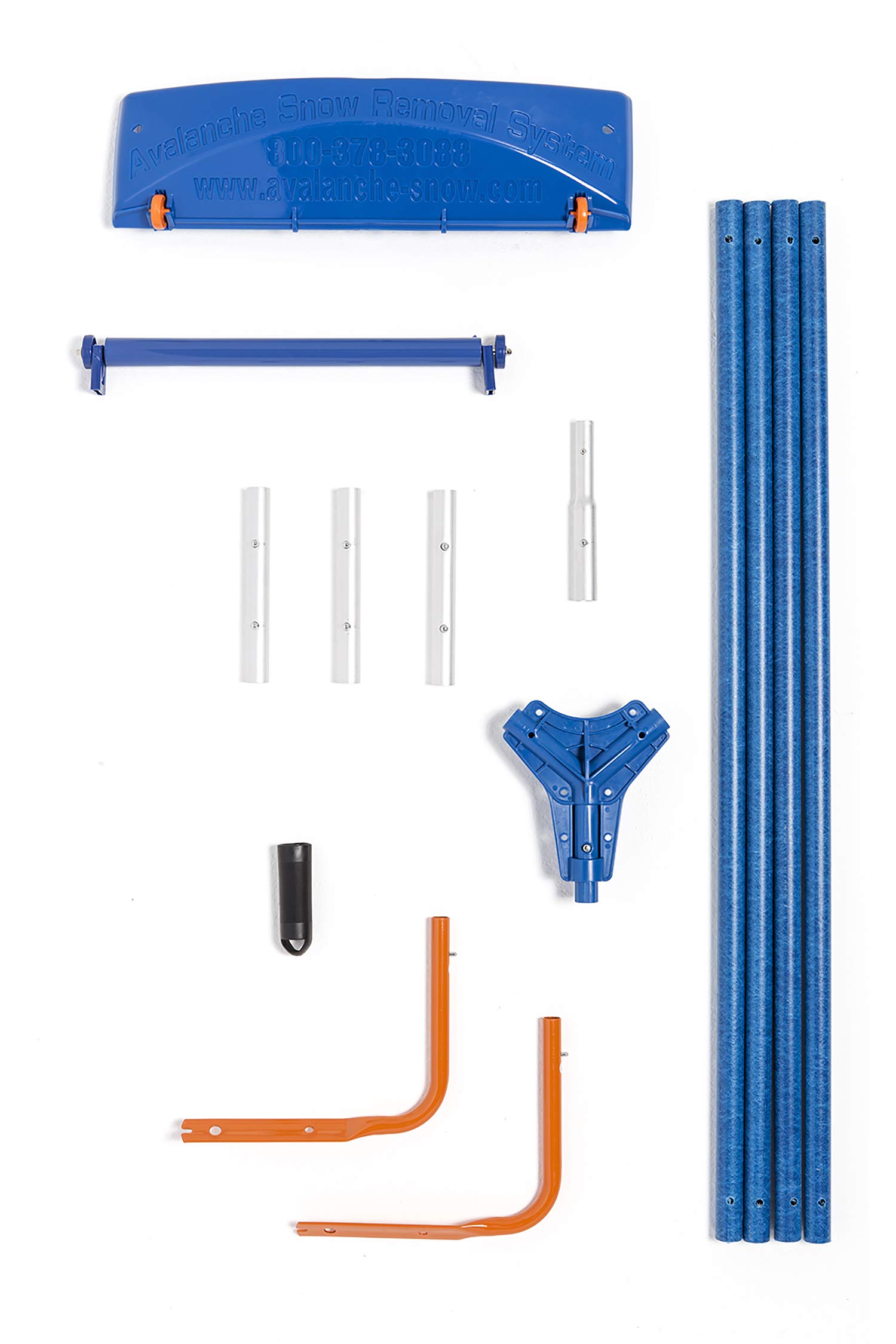 Avalanche! Snow Roof Rake Premium 1000 Package: Easy Snow Removal Combining Complete Original 500 with Rake Head with Wheels and Adapter for Easy Conversion for Better Access to Valleys