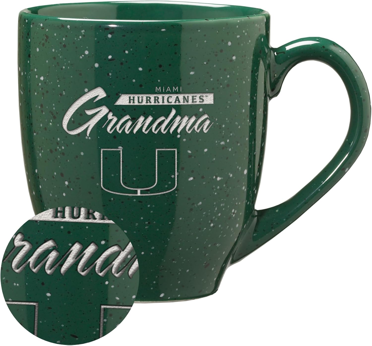 Rico Industries NCAA Alabama Crimson Tide Grandma 16 oz Team Color Laser Engraved Speckled Ceramic Coffee Mug
