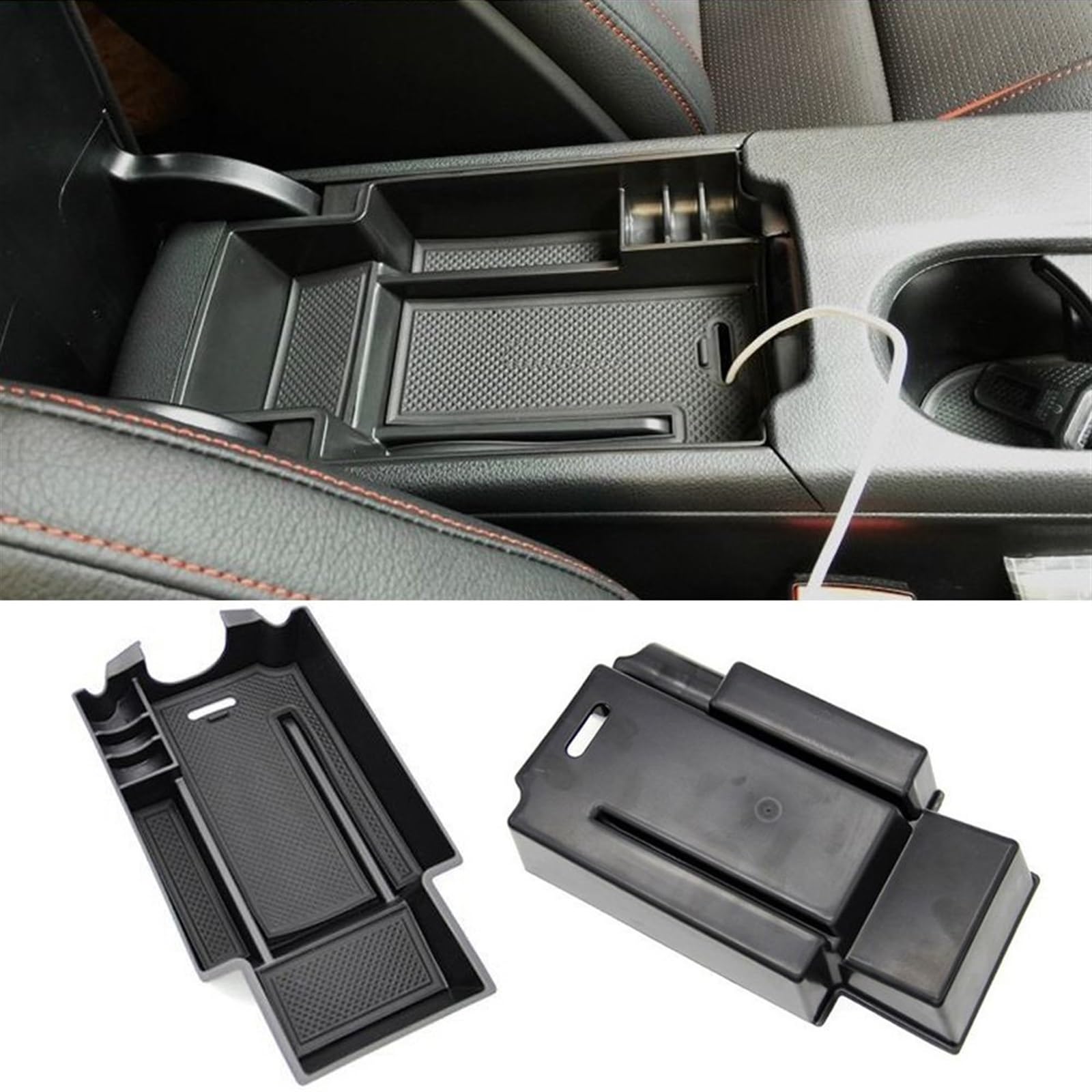 Contenitore portaoggetti nel bracciolo Per Mercedes Per Benz GLA X156 CLA C117 X117 Per Classe A W176 MB A180 CLA200 per AMG Scatola portaoggetti per bracciolo consolle centrale auto(Silica gel style)